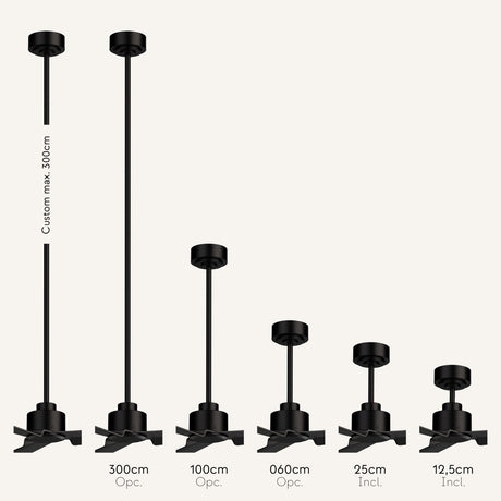 Ventilador de techo con luz Sulion Anne XXL LED negro CCT Ø220cm 6W 2213798