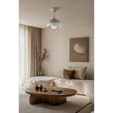 Ventilador de techo con luz Sulion Emma S Lite LED tela madera blanco CCT 12W 2208084