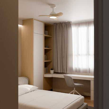 Ventilador de techo con luz Sulion Diehl S LED madera blanco CCT 21W 2199474