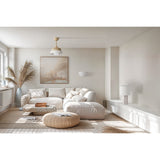 Ventilador de techo con luz Sulion Emma S Xtra LED tela madera blanco CCT 16W 2208183