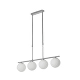 MDC Ronda 4-light pendant ceiling lamp with opal balls and matte chrome 577743501