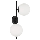 MDC Rondo Aplique bolas de 2 luces negro y blanco 578079101