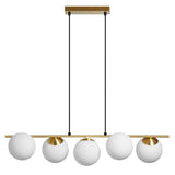 MDC Rondo Lámpara bolas de 5 luces Ø15cm dorado y blanco 578096101