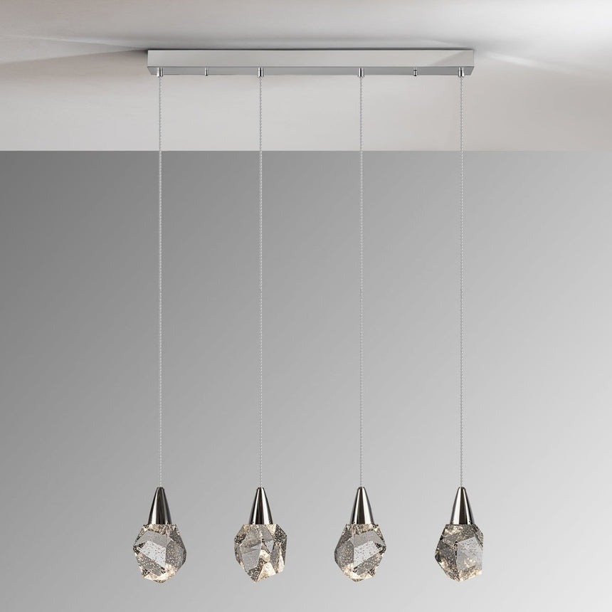 Schuller Aquaria Lámpara de techo colgante 4 luces cromo 157148