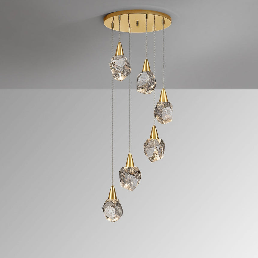 Schuller Aquaria Lámpara de techo colgante 6 luces oro mate 157261