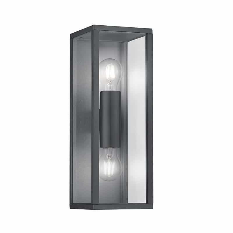 Trio Garonne Aplique de pared exterior de aluminio antracita 201860242