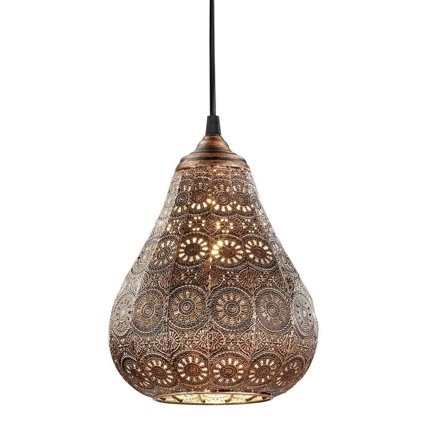Trio Jasmin Lámpara colgante de metal cobre antiguo 303700162