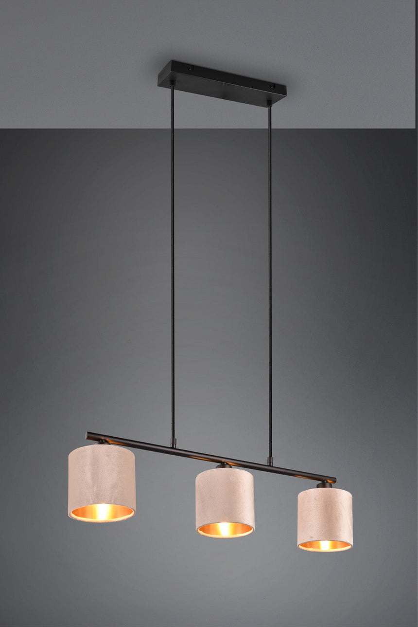 Trio Julieta Lámpara de techo colgante bolas tela beige 319000344