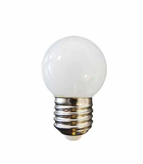 BOMBILLA ESFERICA LED E27 1,5W 80 LM 6400K LUZ FRIA | Elektro3
