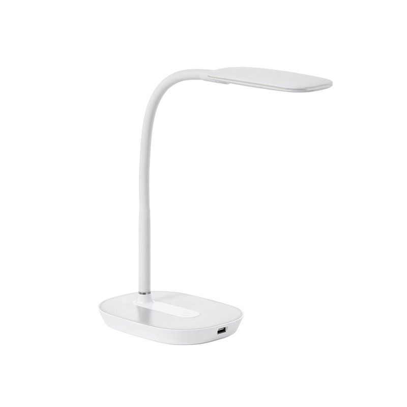 MDC LENA 575528301 Lámpara mesa LENA LED6.5W touch 3 steps + USB blanco/gris