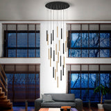 Schuller Varas Lámpara de techo colgante LED regulable 25 luces oro y negro 373968D