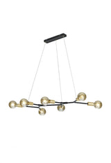 Trio Cross 306700732 Colgante 7 luces negro mate-oro