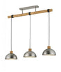 Trio DELHI 303400367 Colgante 3L  vintage Niquel antiguo madera