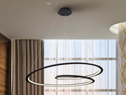 Lámpara de techo colgante Schuller Looping grande negro 3000K Ø97cm 527644