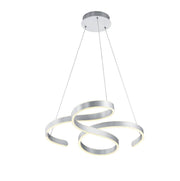 Lámpara de techo colgante Trio Francis LED aluminio pulido 3000K regulable 150cm 371310105