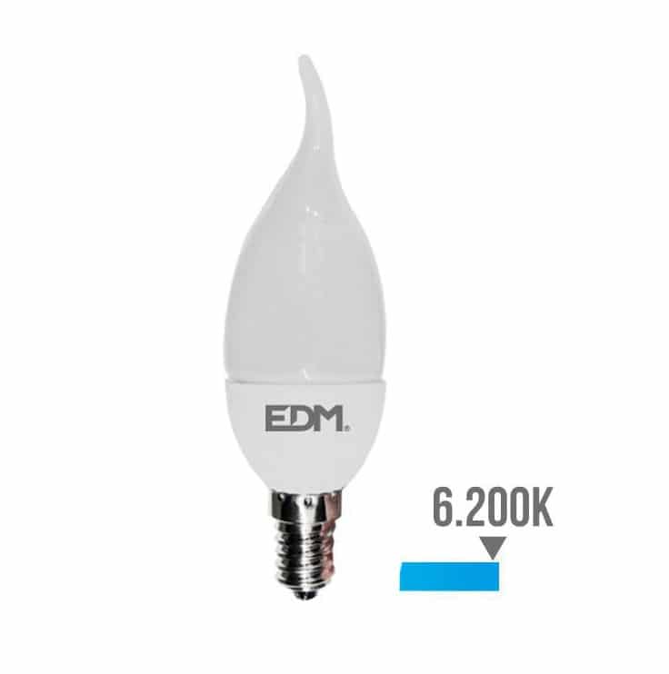 Elektro3 BOMBILLA VELA BOHEMIA LED E14 5W 400 LM 6400K LUZ FRIA EDM