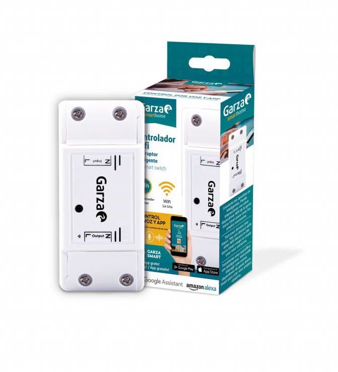 Garza 401261 Smarthome Smart Switch Interruptor inteligente Wifi Integrado, compatibles con Alexa, iOS y Google Home