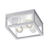 Trio Garonne Plafón de exterior de aluminio color zinc 601860286