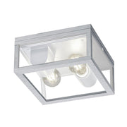 Trio Garonne Plafón de exterior de aluminio color zinc 601860286