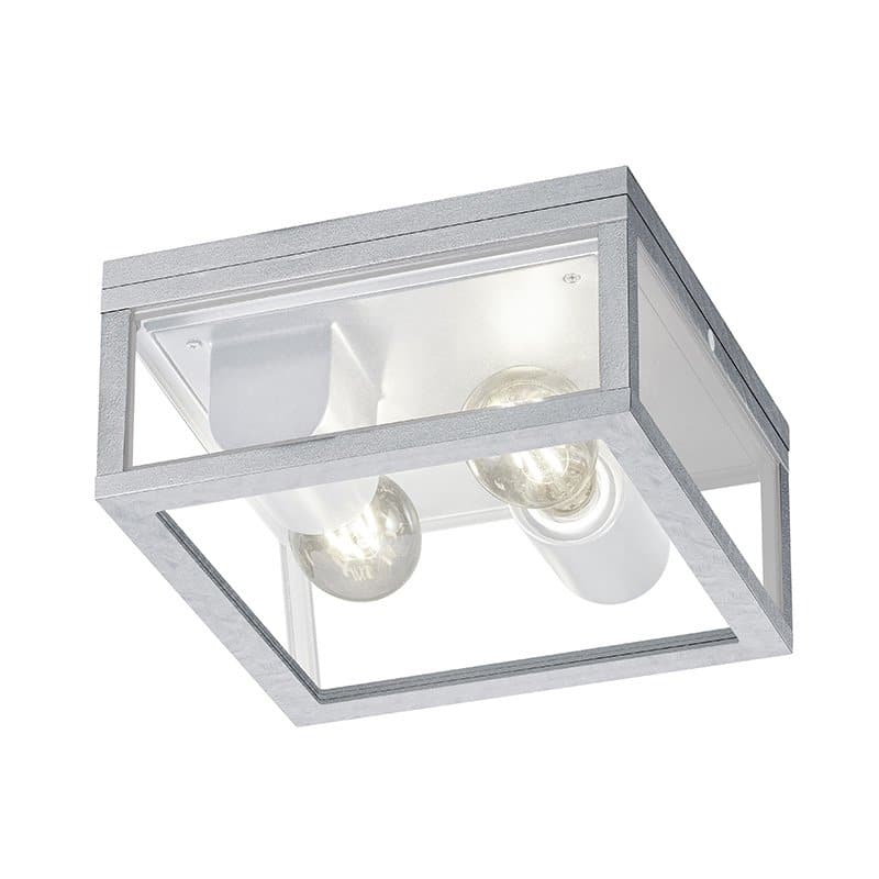 Trio Garonne Plafón de exterior de aluminio color zinc 601860286