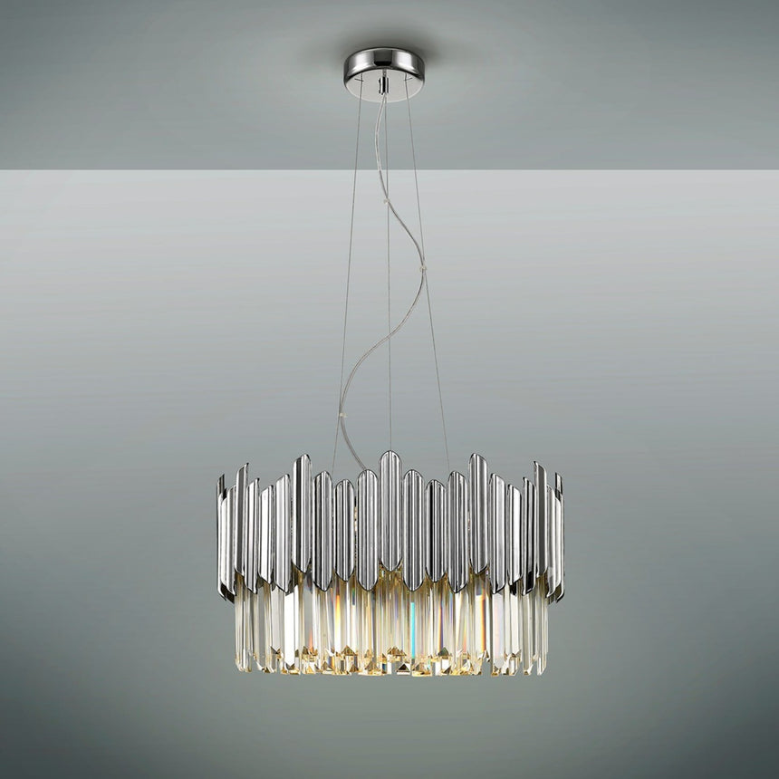 Schuller Tiara Lámpara de techo colgante de 6 luces cromo 605144