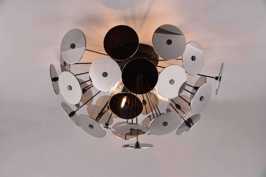 Trio Discalgo Plafón metal estera negra 609900357