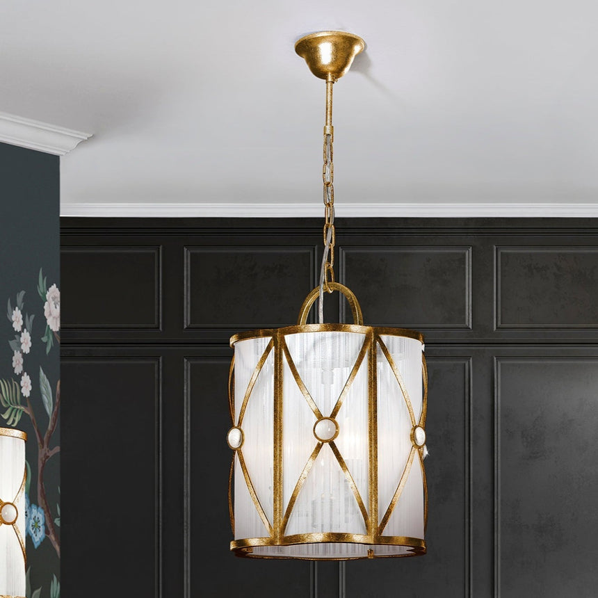 Schuller Esparta Lámpara de techo colgante 3 luces oro 615372