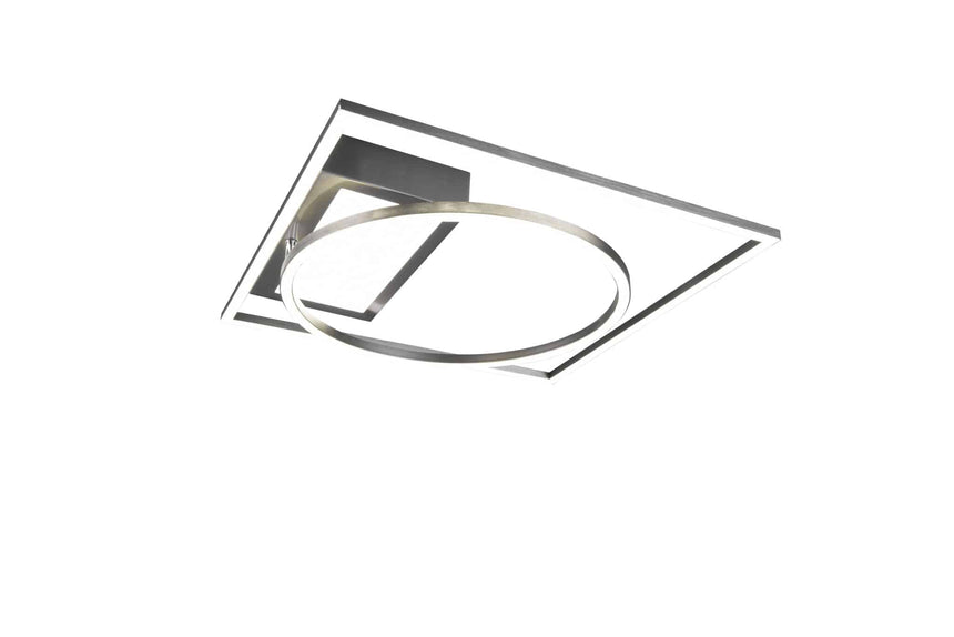 Trio Downey Plafón LED de metal níquel mate 620510307