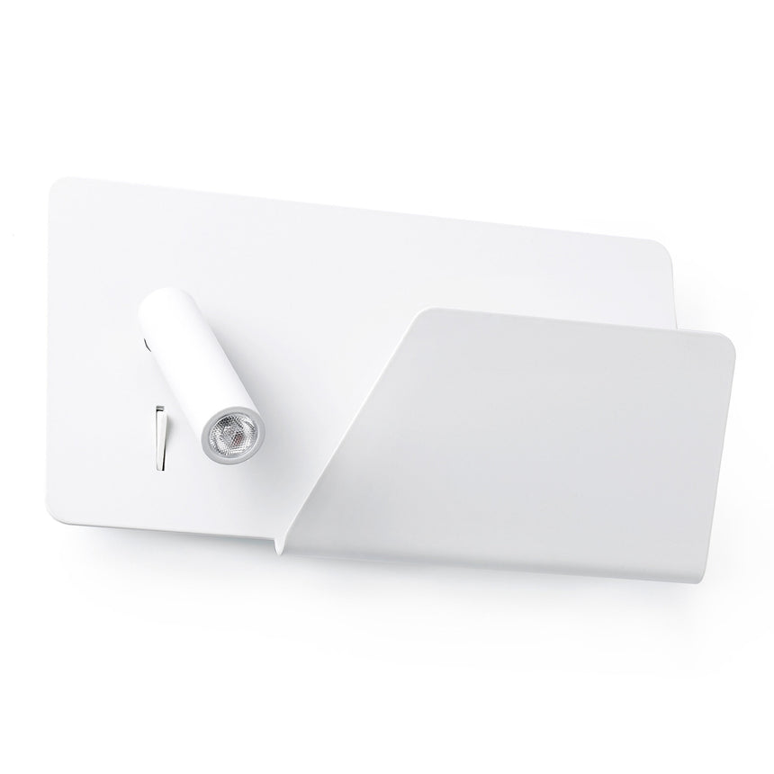 Faro SUAU USB Lámpara aplique blanco con lector derecha 62122