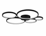 Plafón de techo Trio Rondo LED negro mate 3000K regulable 59cm 622610532