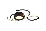 Trio Jive Plafón LED de metal estera negra 623410232