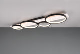 Trio Medera Plafón LED metal estera negra 643810432