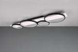 Trio Medera Plafón LED metal estera negra 643810432
