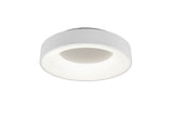 Trio Girona Plafón LED de metal estera blanca 671210131