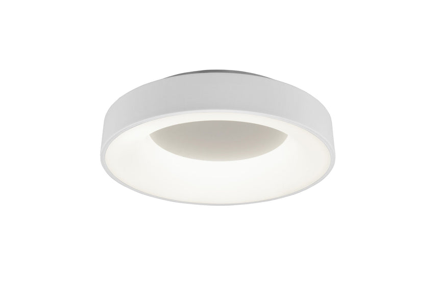 Trio Girona Plafón LED de metal estera blanca 671210131