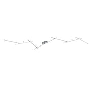 Plafón de techo Trio Indira grande LED níquel mate 3000K regulable 3,5m 674610707
