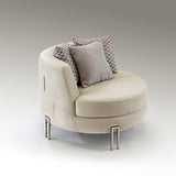 Schuller Viena Sillón blanco roto cromo 8812018