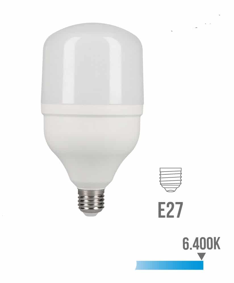 Bombilla industrial LED E27 30W 2400 LM 6400K luz fría