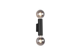 Trio Vannes Aplique de pared de metal estera negra R20182032