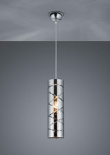 Trio Romano Chrome Metal Pendant Ceiling Lamp R30171054