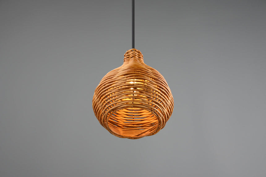 Trio Sprout Rattan Mesh Pendant Light, Natural Finish R31291036