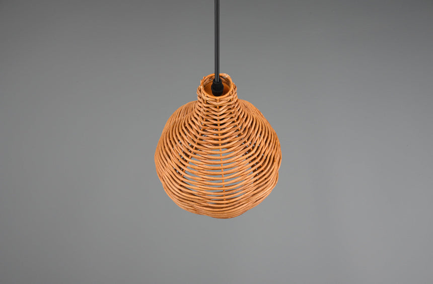 Trio Sprout Rattan Mesh Pendant Light, Natural Finish R31291036
