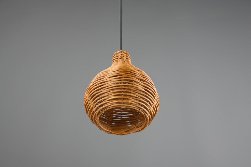 Trio Sprout Rattan Mesh Pendant Light, Natural Finish R31291036