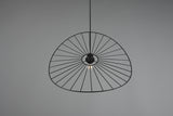 Trio Chapeau Lámpara de techo colgante metal estera negra R31451032