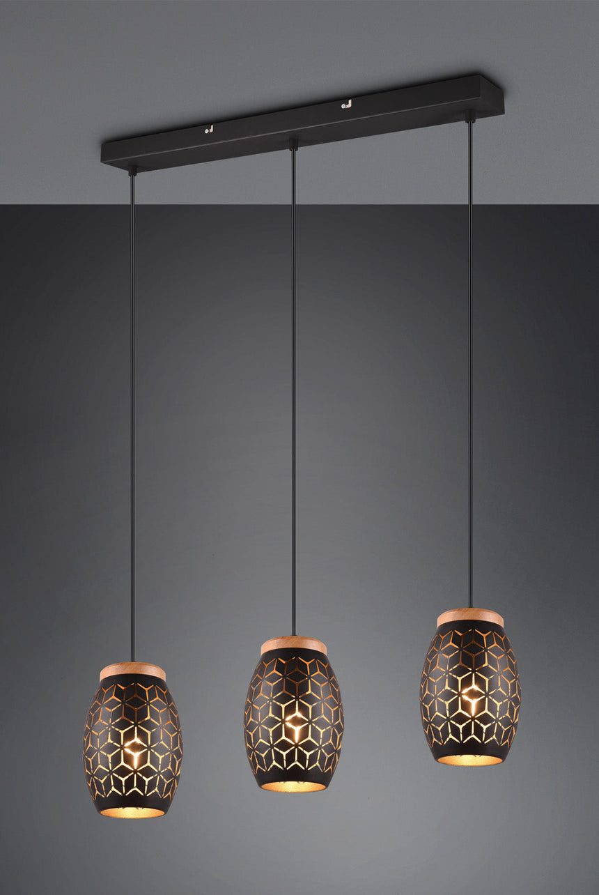 Trio Bidar Lámpara de techo colgante metal dorado R31573080
