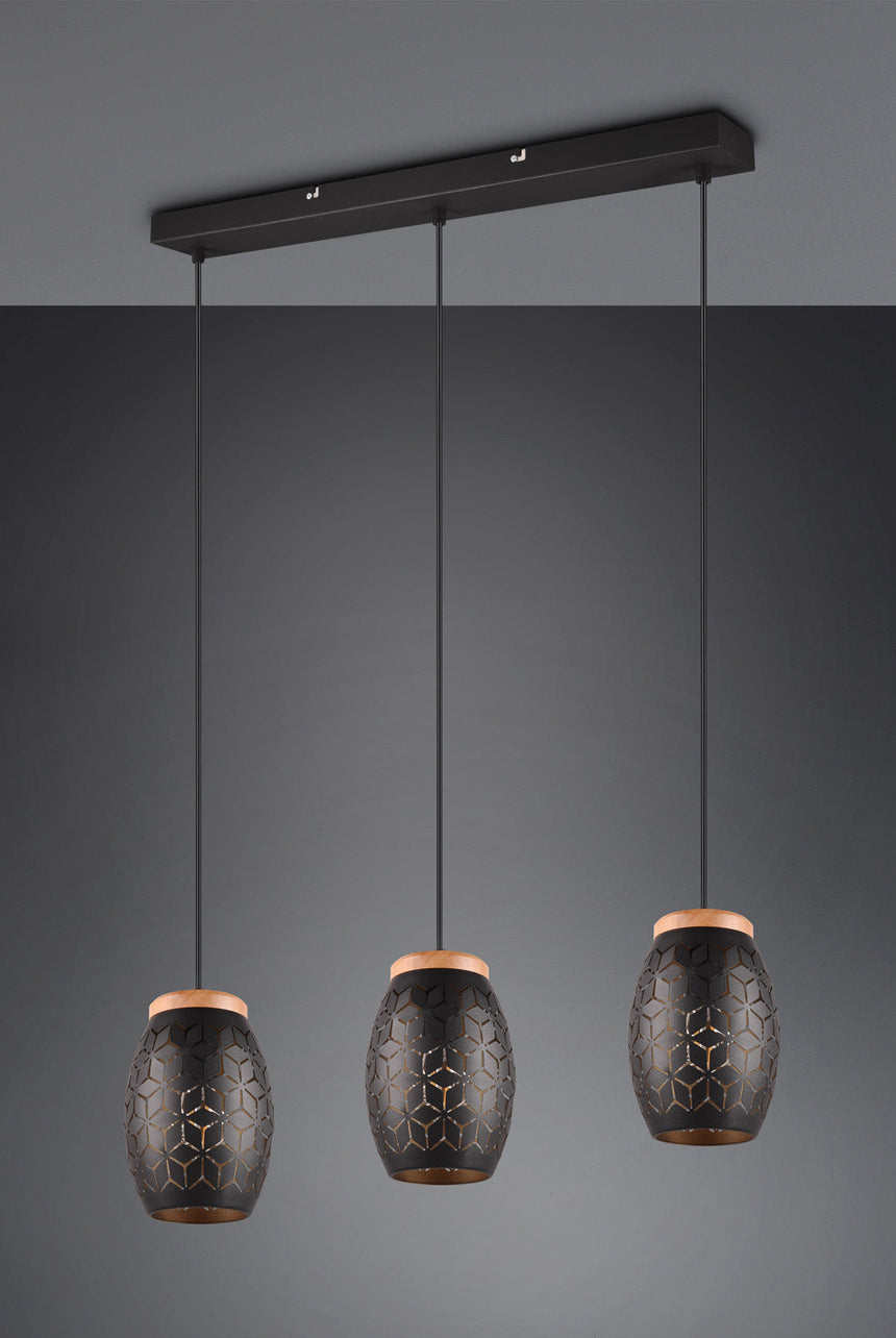 Trio Bidar Lámpara de techo colgante metal dorado R31573080