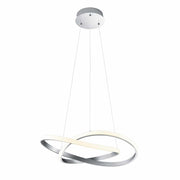 Lámpara de techo colgante Trio Course LED níquel mate 3000K regulable 150cm R32051107