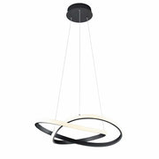 Lámpara de techo colgante Trio Course LED negro mate 3000K regulable 150cm R32051132