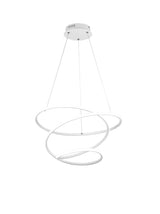 Trio Bologna Lámpara colgante LED de metal estera blanca R37051131