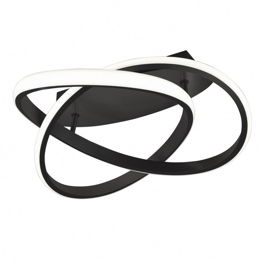Trio Course Plafón LED de metal estera negra R62051132